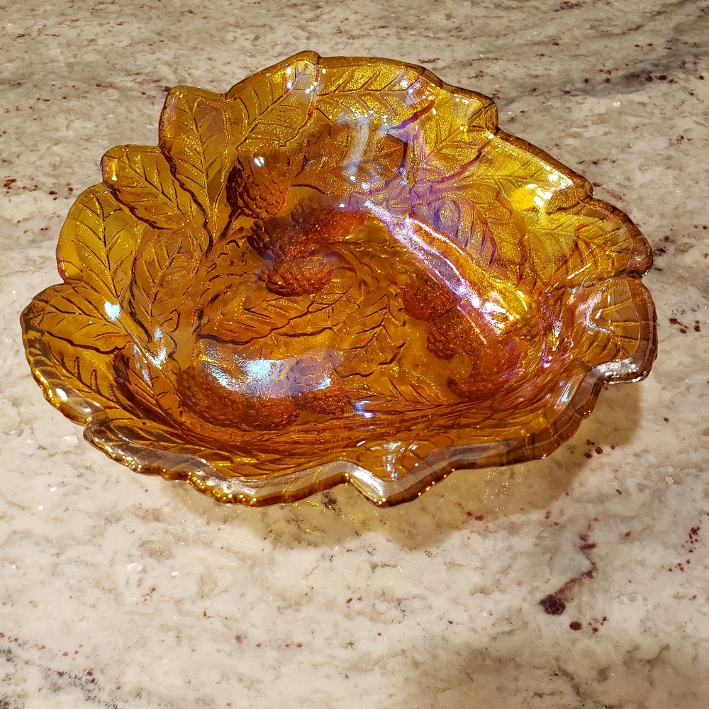 Carnival glass bowl